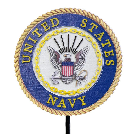 Navy Emblem Garden Stake