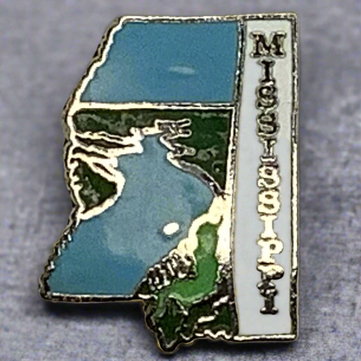 Mississippi Map Lapel Pin 2025