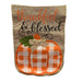 Thankful & Blessed Pumpkin Burlap Garden Flag