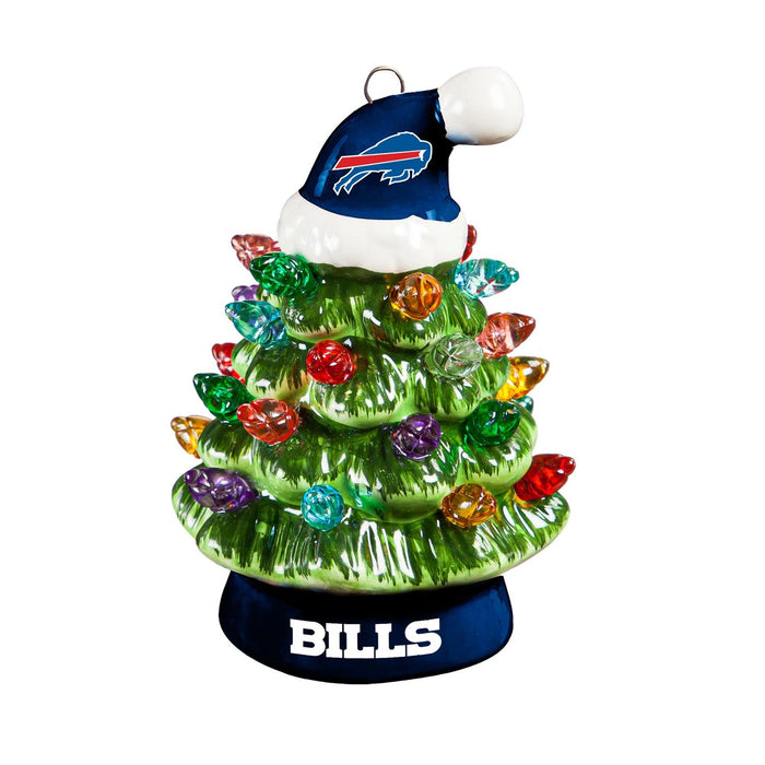 4" Mini Buffalo Bills LED Ceramic Christmas Tree