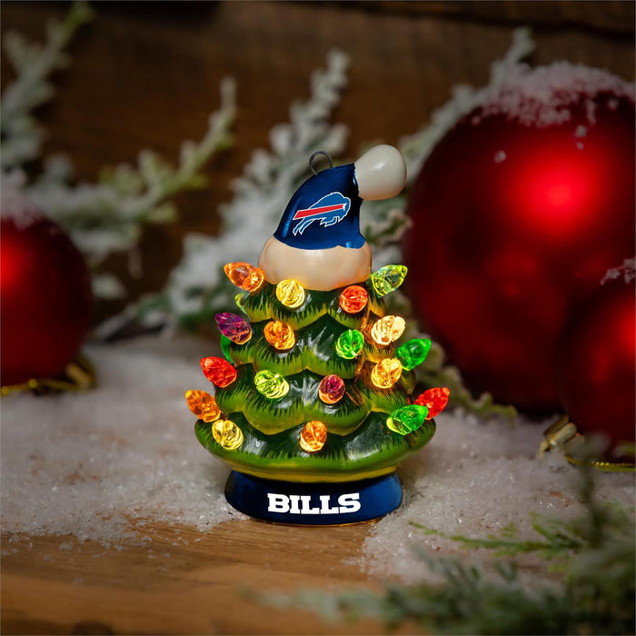 4" Mini Buffalo Bills LED Ceramic Christmas Tree