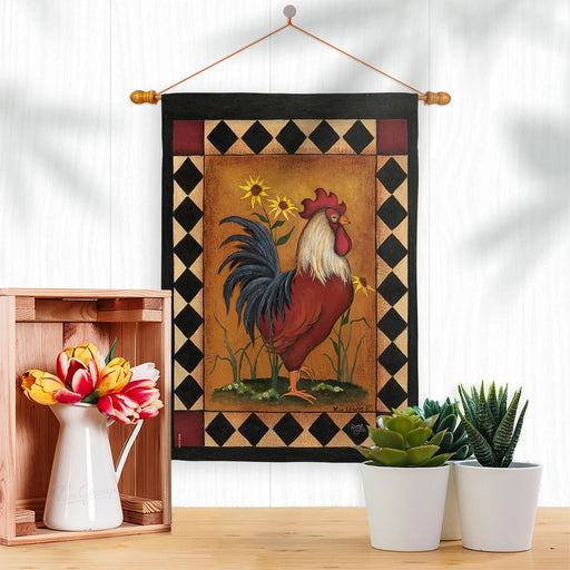 Rustic Rooster Banner Flag