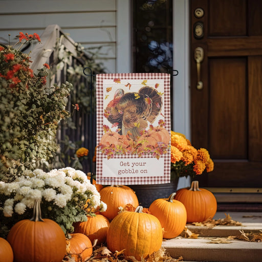 Get Your Gobble On Garden Flag