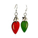 Christmas Light Bulbs Wood Earrings