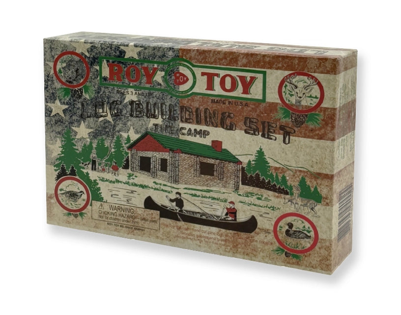 Wooden Log Building Set - Original Patriotic Camp