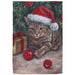 Christmas Kitty Mischief Garden Flag
