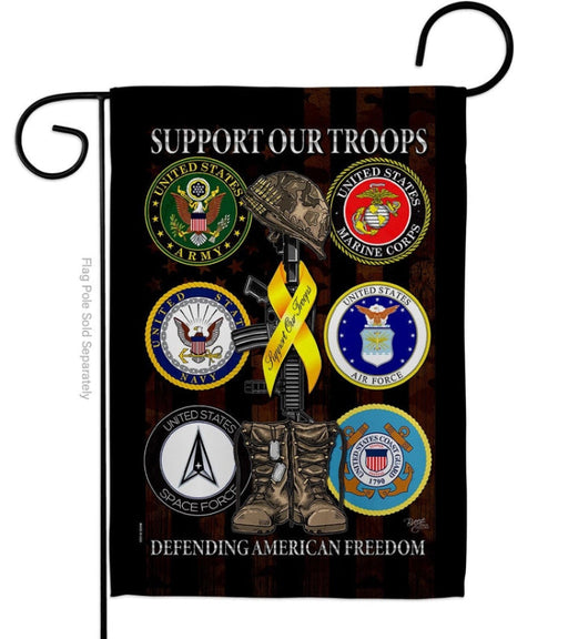 US Armed Forces Support Garden Flag