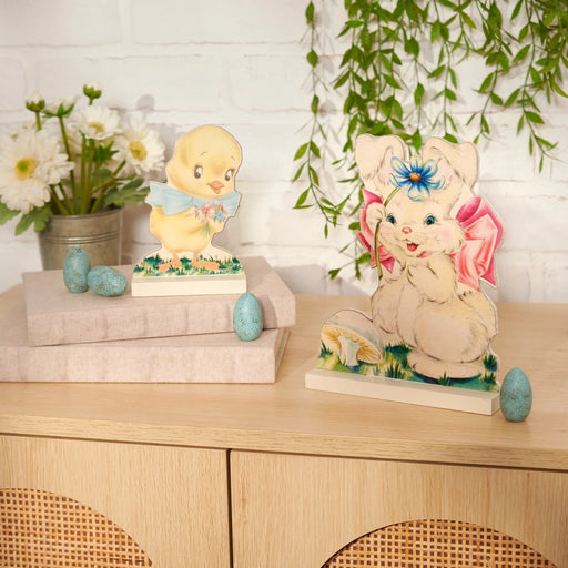 Bunny & Chick Stand Up Wooden Set