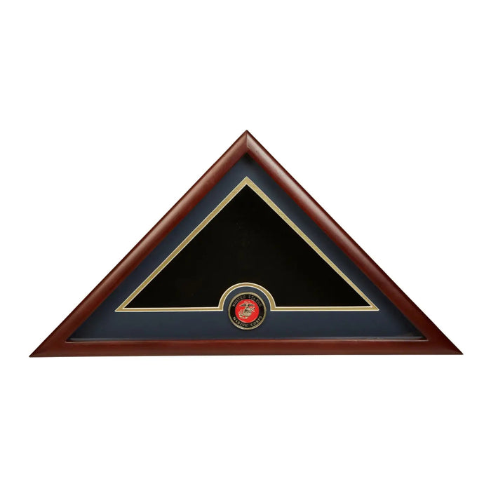 US Marine Corps Emblem Burial Flag Display Case