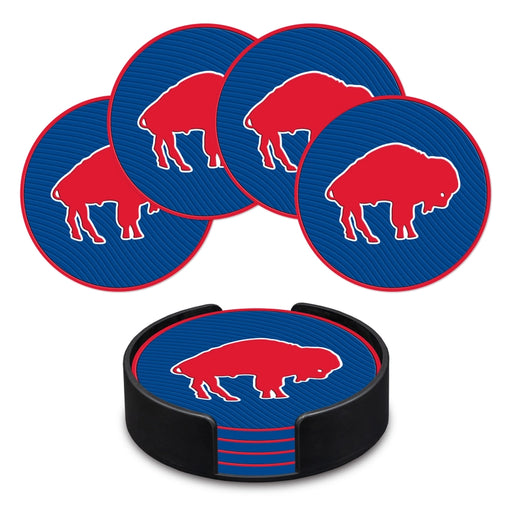 Buffalo Bills Retro Logo PVC Coaster - 4 Pack