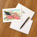 US Flag in Blue Sky Greeting Card