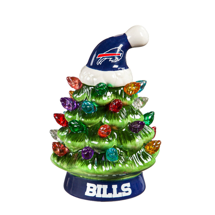 4" Mini Buffalo Bills LED Ceramic Christmas Tree