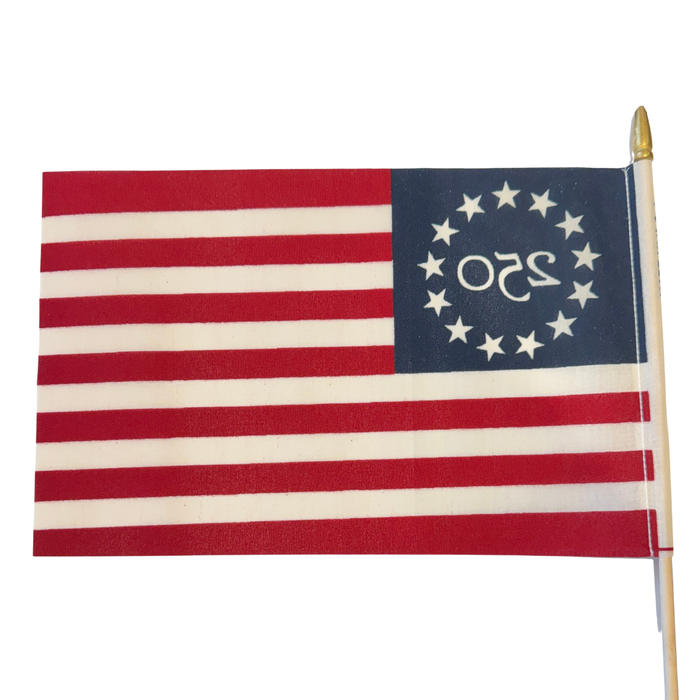 8x12" Betsy Ross 250 Stick Flag