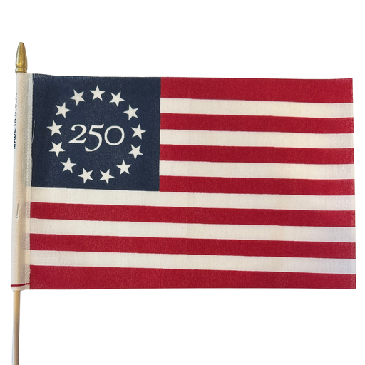 8x12" Betsy Ross 250 Stick Flag
