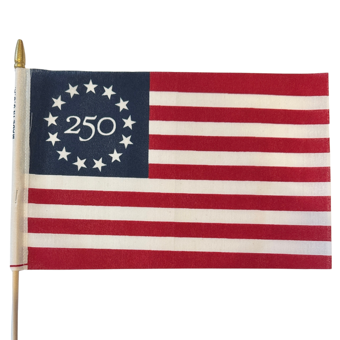 8x12" Betsy Ross 250 Stick Flag