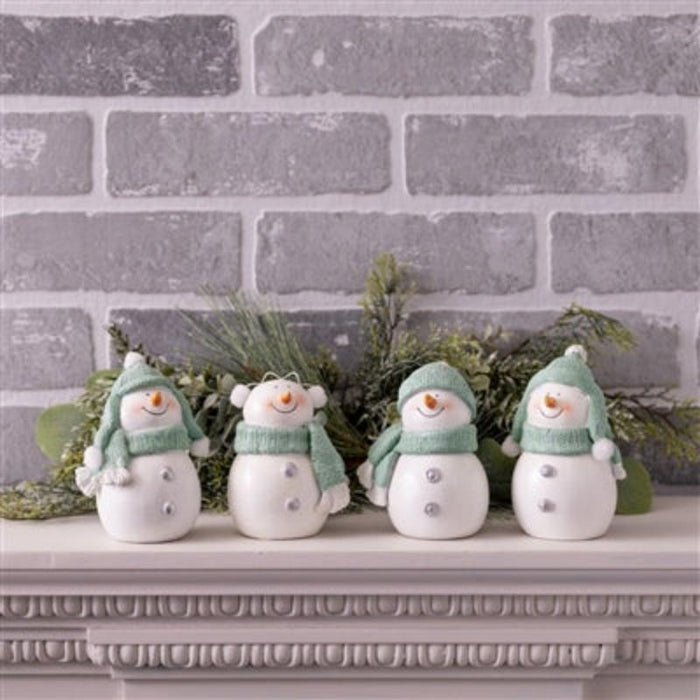 all 4 Glitter Snowman Figurines are sold separately, collect them all! 