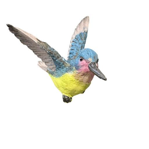 Hummingbird w/ Lime Green Belly Resin Figurine