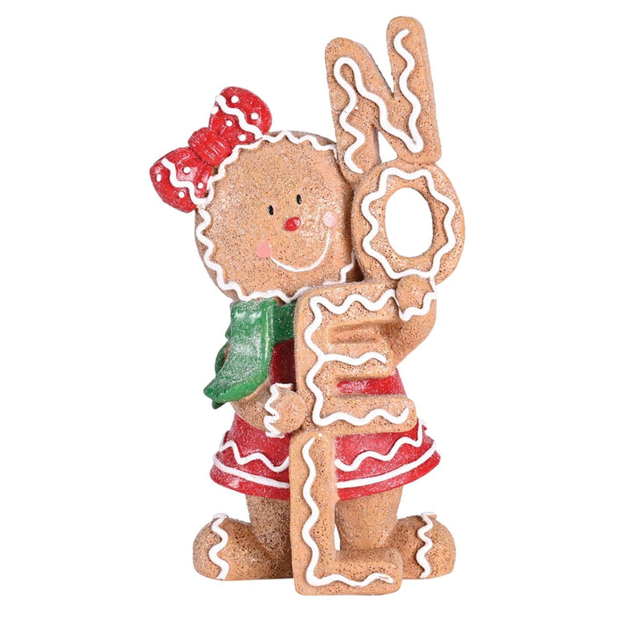 Noel Gingerbread Girl Resin Figurine