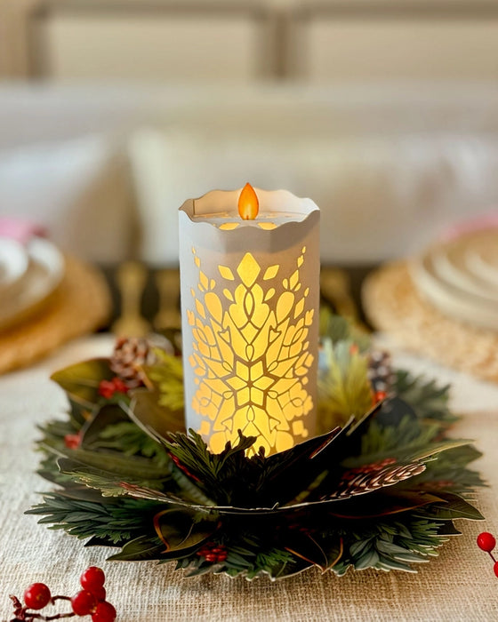 Holiday Light Up Candle Pop-Up Bouquet w/ Note Card
