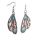 Paisley Butterfly Wing Wood Earrings