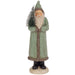 Tall Sage Green Hooded Santa Figurine