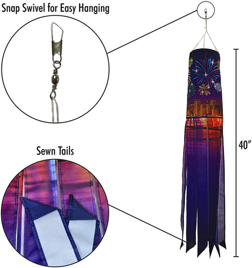40" Celebration Fireworks Windsock