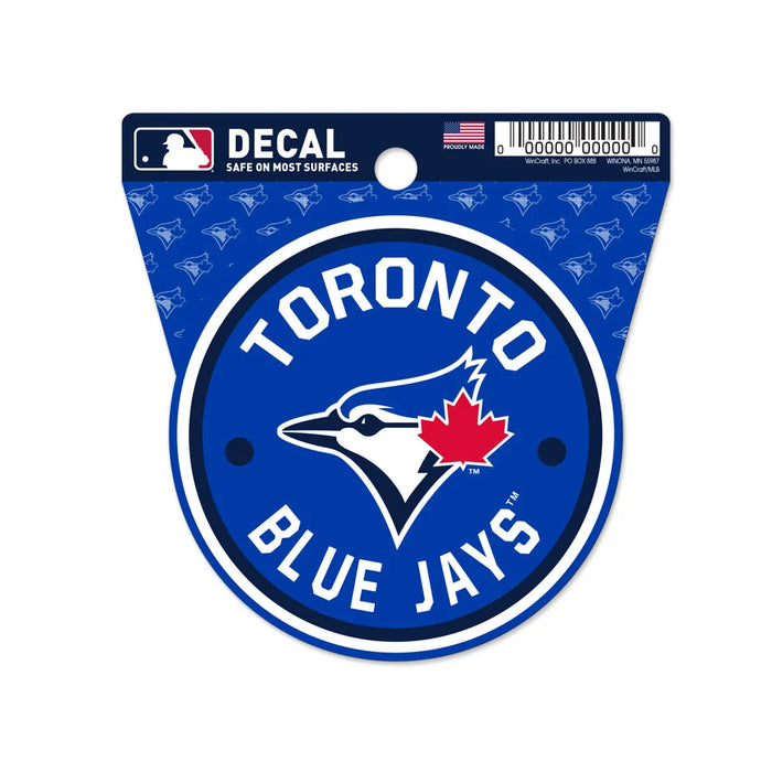 3x4" Toronto Blue Jays Round Logo Clean Cut Decal