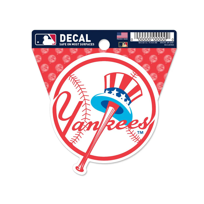 3x4" New York Yankees Clean Cut Baseball Decal