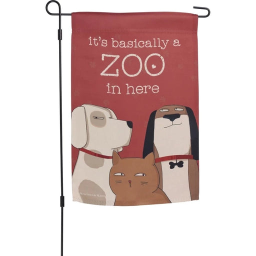 It's Basically a Zoo in Here Garden Flag