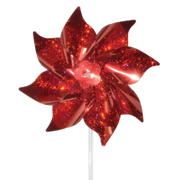 Red Whirl Mylar Pinwheel