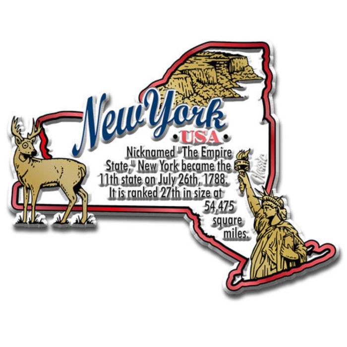 New York State Information Rubber Magnet