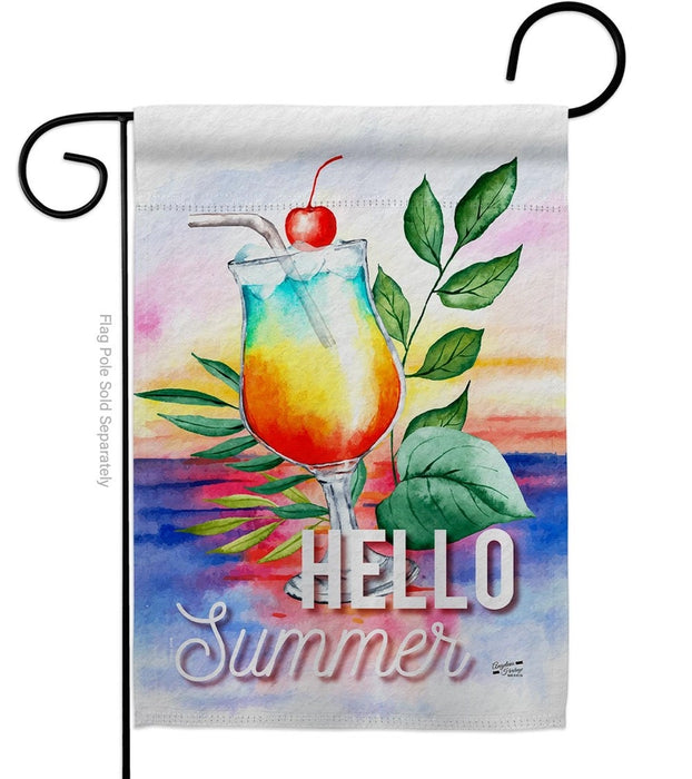 Cool Summer Drink Garden Flag