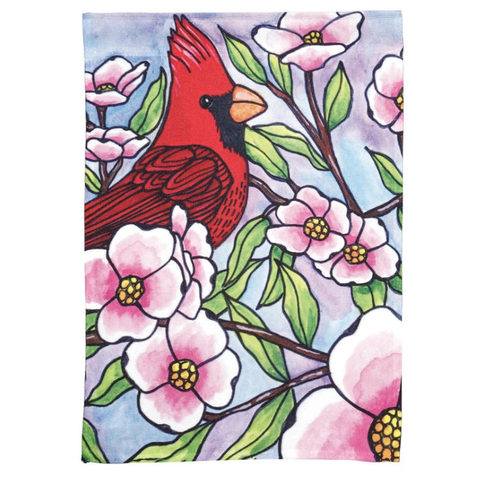 Cardinal Dogwood Blooms Banner Flag