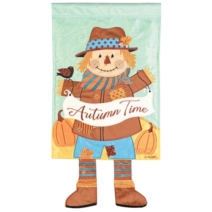 Scarecrow Autumn Time Crazy Legs Garden Flag