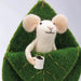 Mouse in Leaf Bed Critter Ornament