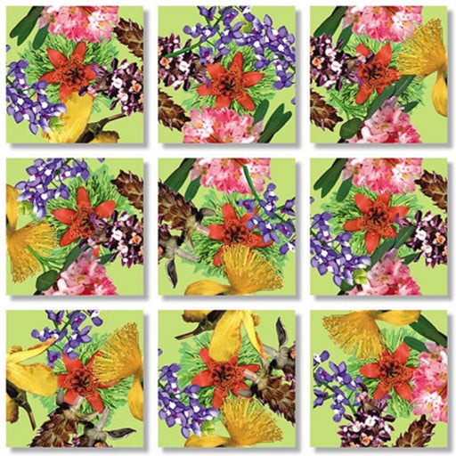 American Native Flowers Scramble Squares Puzzle