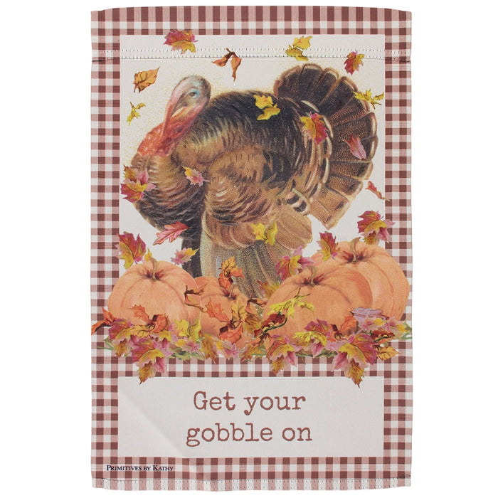 Get Your Gobble On Garden Flag