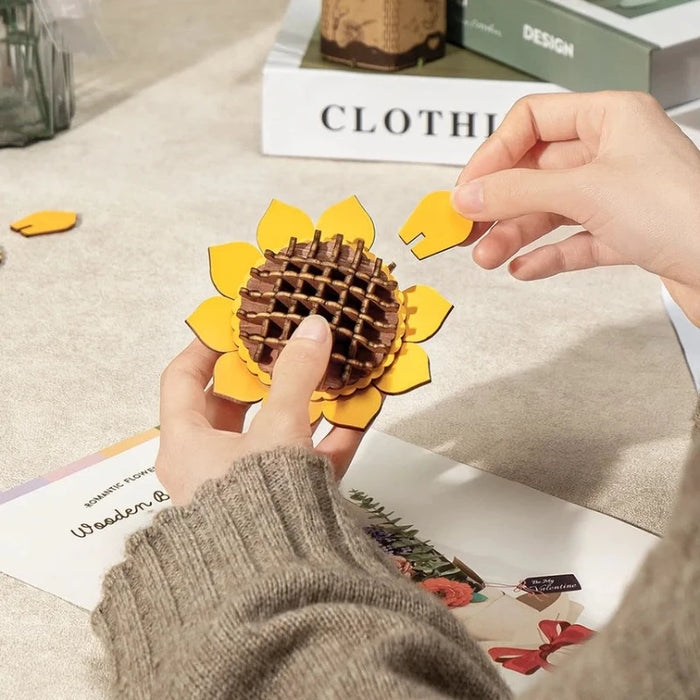 3D Wooden Sunflower Puzzle