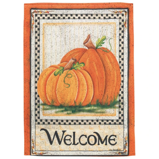 Welcome Pumpkins Banner Flag