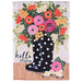 Hello There Floral Rain Boot Garden Flag