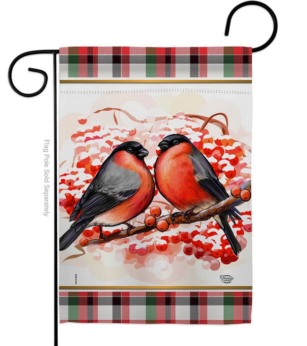 Winter Love Birds Garden Flag