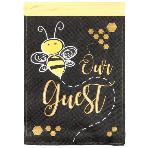 Bee Our Guest Burlap Banner Flag