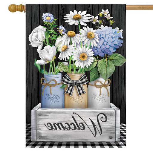 Crated Mason Jars Banner Flag