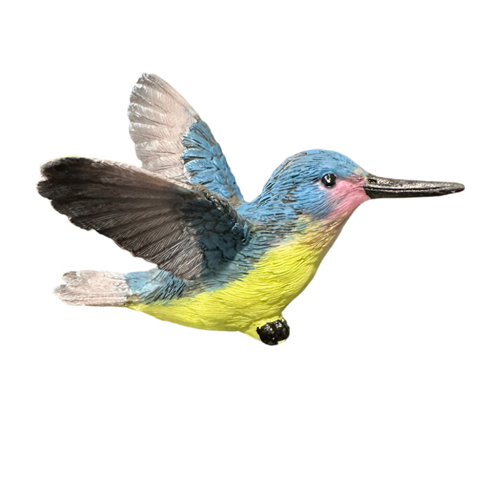 Hummingbird w/ Lime Green Belly Resin Figurine