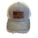 We the People Engraved Vintage Grey Leatherette Hat