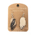 Raven Moon Boots Wood Earrings