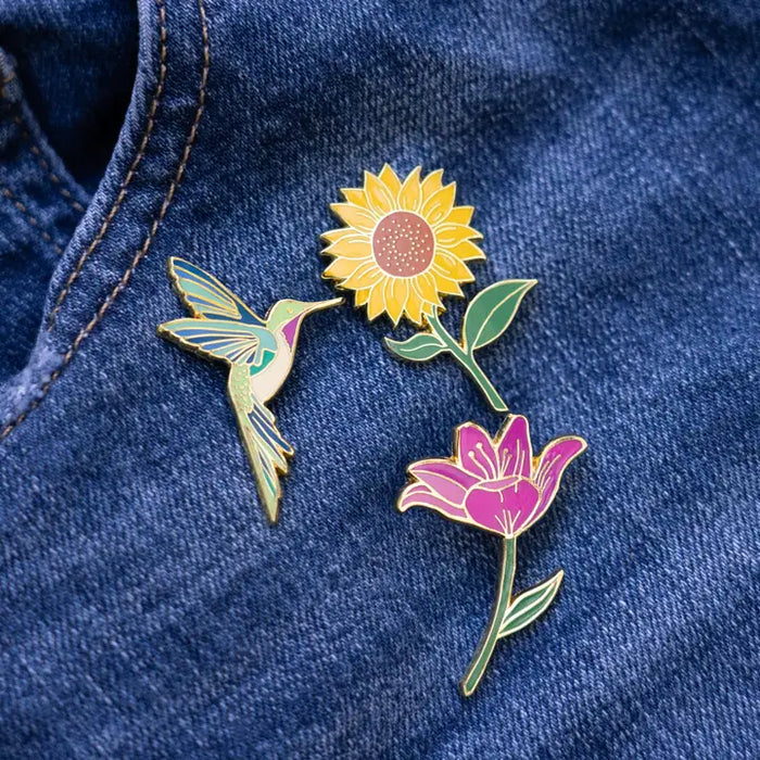 Sunflower Enamel Lapel Pin