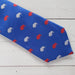 Blue and Red Buffalo Silk Neck Tie