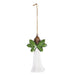 Holly Winged Angel and Wreath Ornament