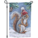 Winter Squirrel Garden Flag